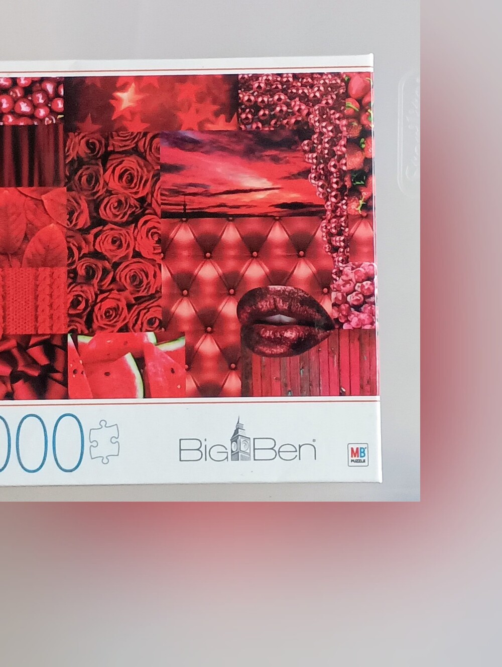 Big Ben Red Collage Puzzle - Bold Red Design